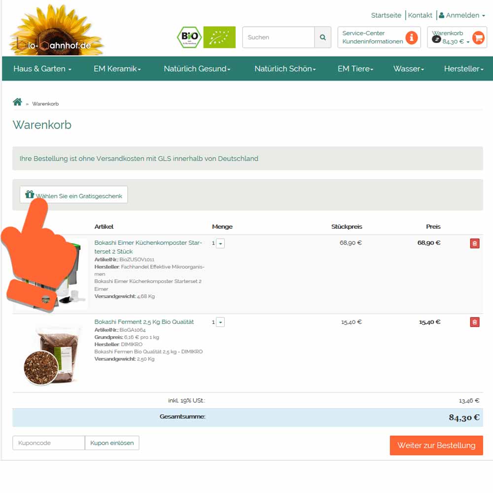 gratis probe hinzufügen schritt 3