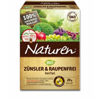 Naturen Bio Zünsler & Raupenfrei XenTari (8 x 2,5 g) ökologisches Insektizid