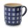 EM Keramik-Kaffeetopf* 0,25 l blau kariert