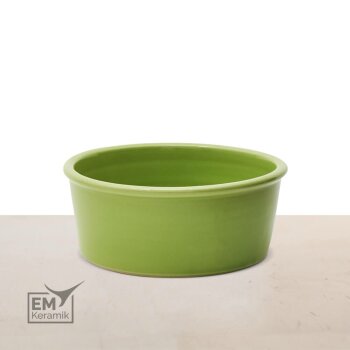 EM Keramik Hundenapf ca. 18 cm Durchmesser grün