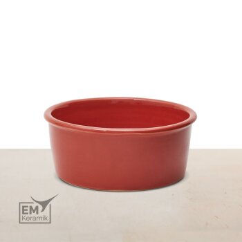 EM Keramik Hundenapf ca. 22 cm Durchmesser Rot