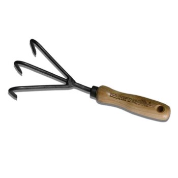 Krumpholz Grubber, 3 Zinken geschmiedet mit Eschengriff (14 cm)