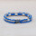 EM Keramik-Halsband - blau beige klein bis 35 cm