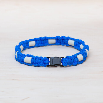 EM Keramik-Halsband - blau braun klein bis 35 cm