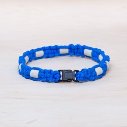 EM Keramik-Halsband - blau weinrot mittel bis 45 cm