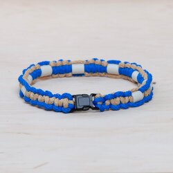 EM Keramik-Halsband - blau weinrot mittel bis 45 cm