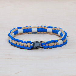 EM Keramik-Halsband - blau braun groß bis 65 cm