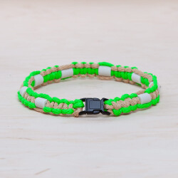 EM Keramik-Halsband - grün apfelsine groß bis 65 cm