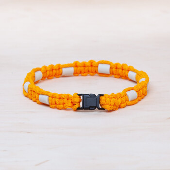 EM Keramik-Halsband - apfelsine oliv mittel bis 45 cm