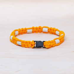 EM Keramik-Halsband - apfelsine oliv mittel bis 45 cm