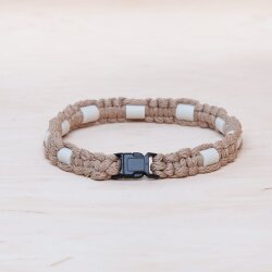 EM Keramik-Halsband - beige grün klein bis 35 cm