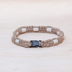 EM Keramik-Halsband - beige braun groß bis 65 cm