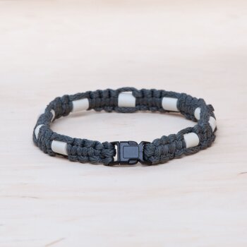 EM Keramik-Halsband - grau oliv klein bis 35 cm