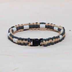 EM Keramik-Halsband - grau hellblau  klein bis 35 cm