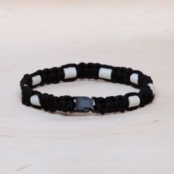EM Keramik-Halsband - schwarz rot mittel bis 45 cm