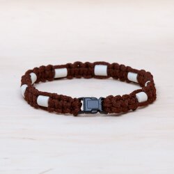 EM Keramik-Halsband - braun mittel bis 45 cm rot