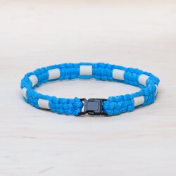 EM Keramik-Halsband - hellblau braun klein bis 35 cm