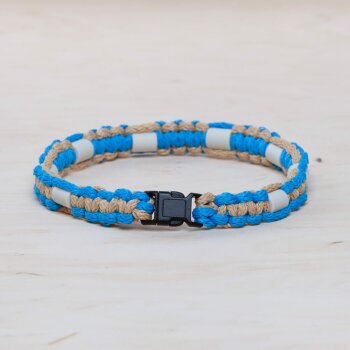 EM Keramik-Halsband - hellblau hellblau mittel bis 45 cm