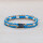 EM Keramik-Halsband - hellblau weinrot mittel bis 45 cm