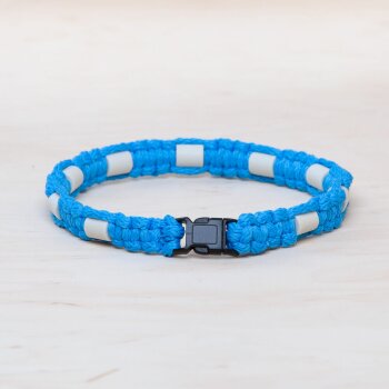 EM Keramik-Halsband - hellblau schwarz mittel bis 45 cm
