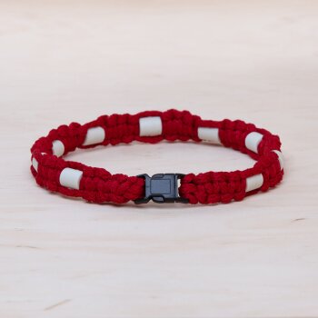 EM Keramik-Halsband - weinrot pink klein bis 35 cm
