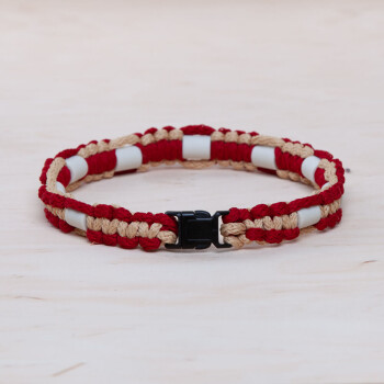 EM Keramik-Halsband - weinrot braun gro bis 65 cm