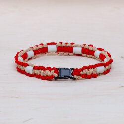 EM Keramik-Halsband - rot schwarz mittel bis 45 cm