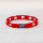 EM Keramik-Halsband - rot beige groß bis 65 cm