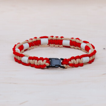 EM Keramik-Halsband - rot braun gro bis 65 cm