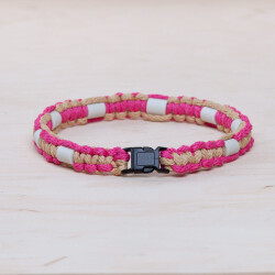 EM Keramik-Halsband - pink blau klein bis 35 cm