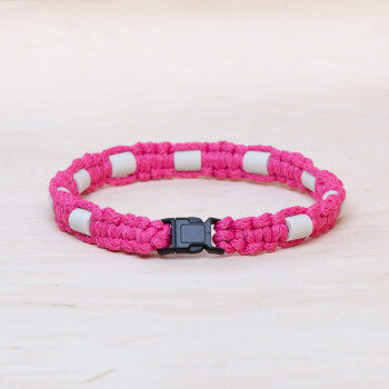 EM Keramik-Halsband - pink hellblau mittel bis 45 cm