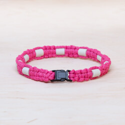 EM Keramik-Halsband - pink blau mittel bis 45 cm