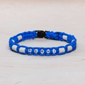 EM Keramik-Halsband mit Namen blau klein bis 35 cm