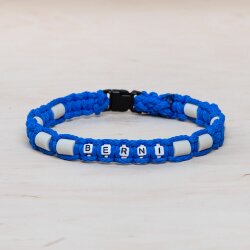 EM Keramik-Halsband und Namen blau groß bis 65 cm