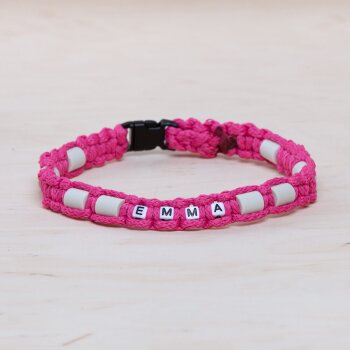 EM Keramik-Halsband mit Namen pink klein bis 35 cm