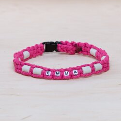 EM Keramik-Halsband mit Namen pink klein bis 35 cm