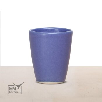 EM Keramik Becher 0,2 Liter blau lila matt