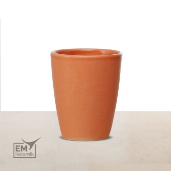 EM Keramik Becher 0,2 Liter orange matt
