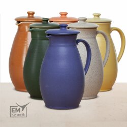 EM Keramik Krug mit Deckel einfarbig 1,3-1,5 L