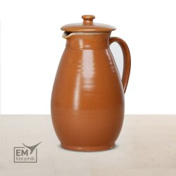 EM Keramik Krug mit Deckel 1,3-1,5 L hellbraun