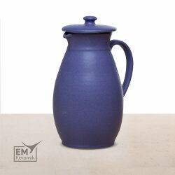 EM Keramik Krug mit Deckel 1,3-1,5 L blau-lila