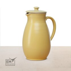 EM Keramik Krug mit Deckel 1,3-1,5 L gelb
