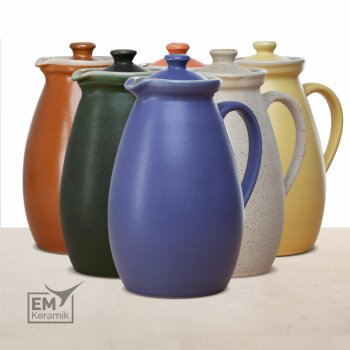 EM Keramik Krug mit Deckel einfarbig 1,8-2 Liter