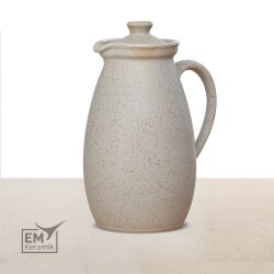 EM Keramik Krug mit Deckel 1,8-2 Liter Mondstaub