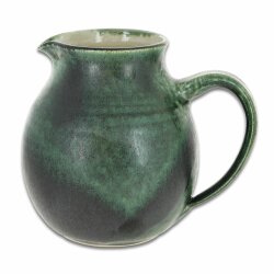 EM Keramik Krug kuglig  olivgrün  ca. 1,0 - 1, 2  Liter