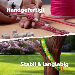 EM Keramik-Halsband Modell "Noel" - verstellbar - grau-beige 45-55 cm