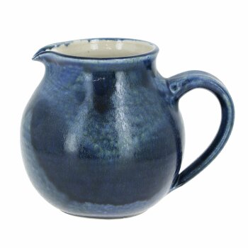 EM Keramik Krug kuglig dunkelblau ca. 1,0 - 1, 2  Liter
